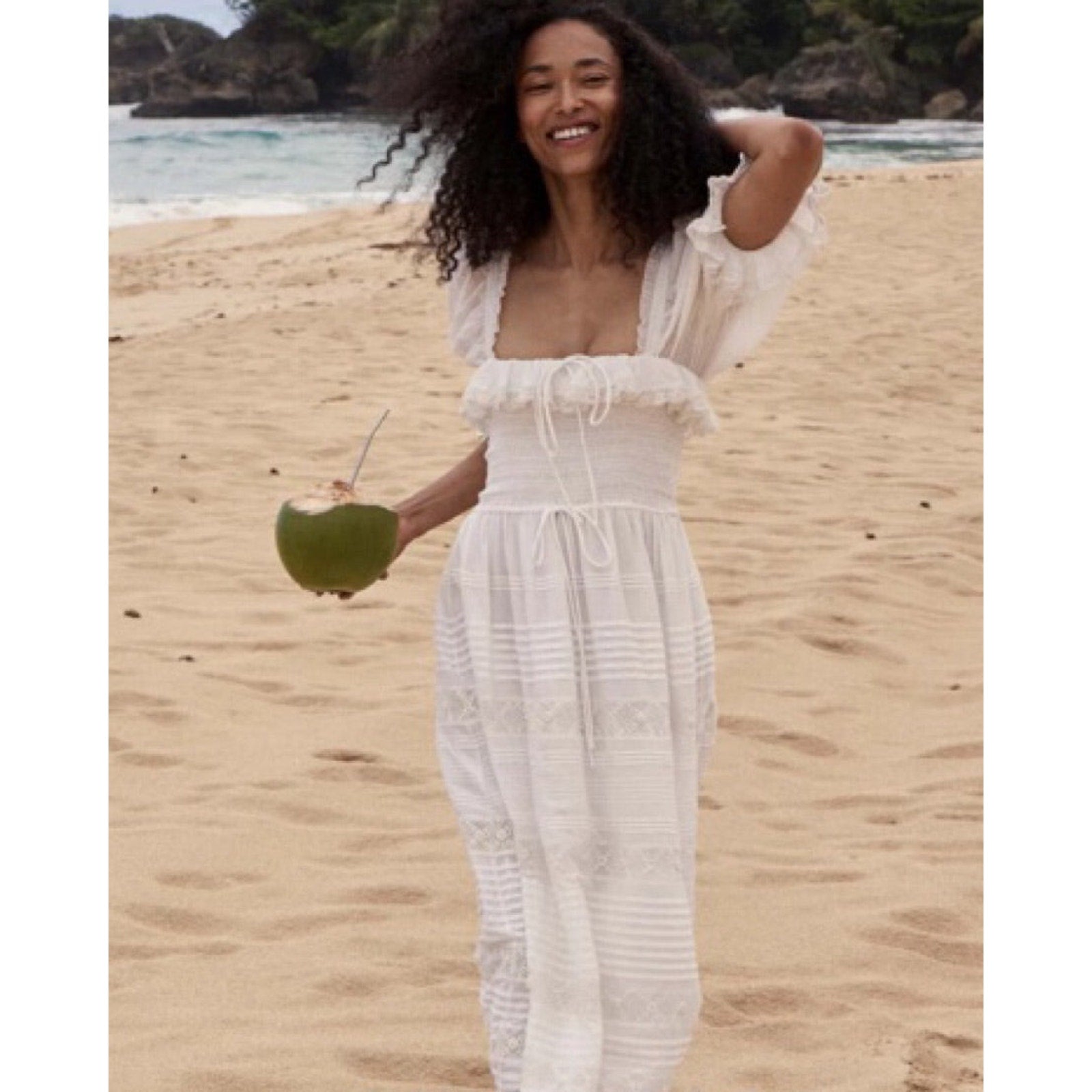 (DÔEN) Izabal Dress in Salt, XXL
