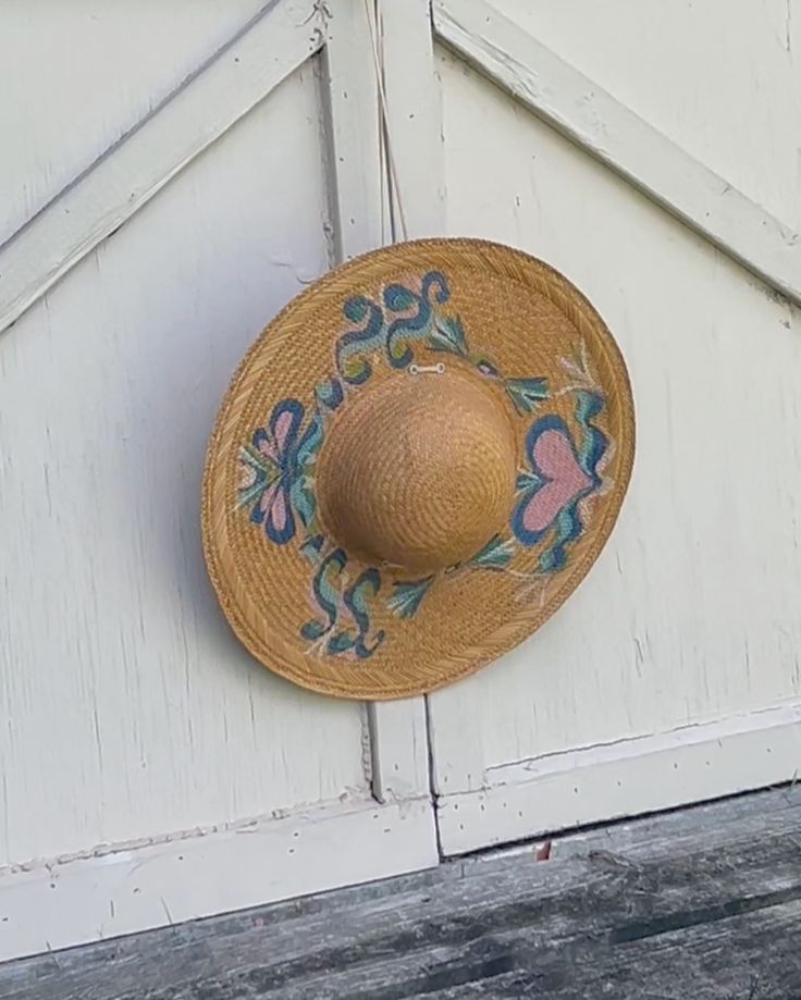 1940's Hand-Painted Sun Hat