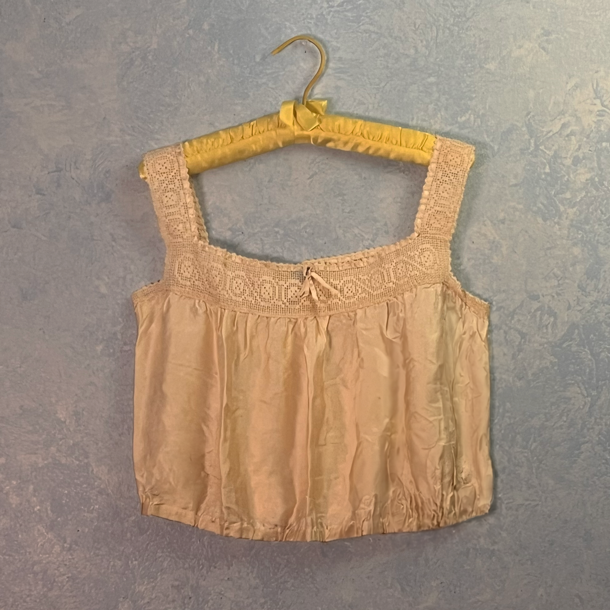 Antique Silk & Lace Cream Camisole