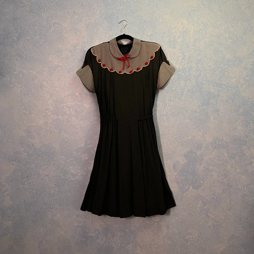 1940's Handmade Pom Pom Mini Dress